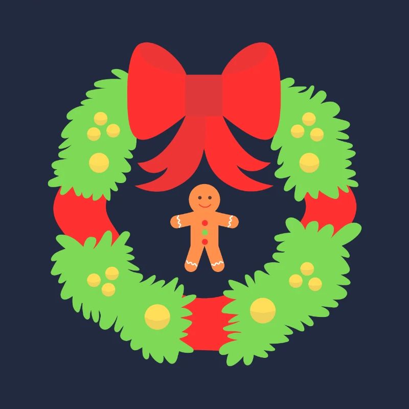 Weihnachtskranz der Lebkuchenfreude