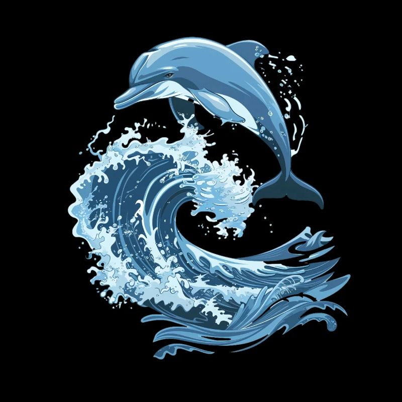 Vagues de la mer de dauphin