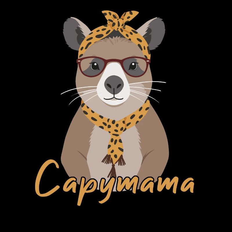 Capymama Drôle Capybara Mère Capybara