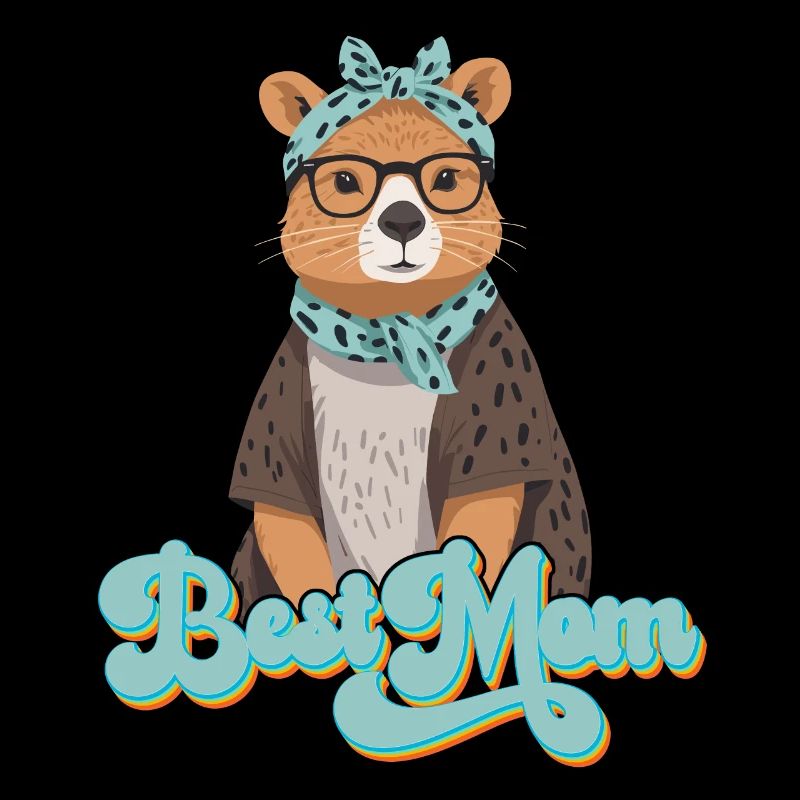 Drôle Capymama Capybara Mère Design