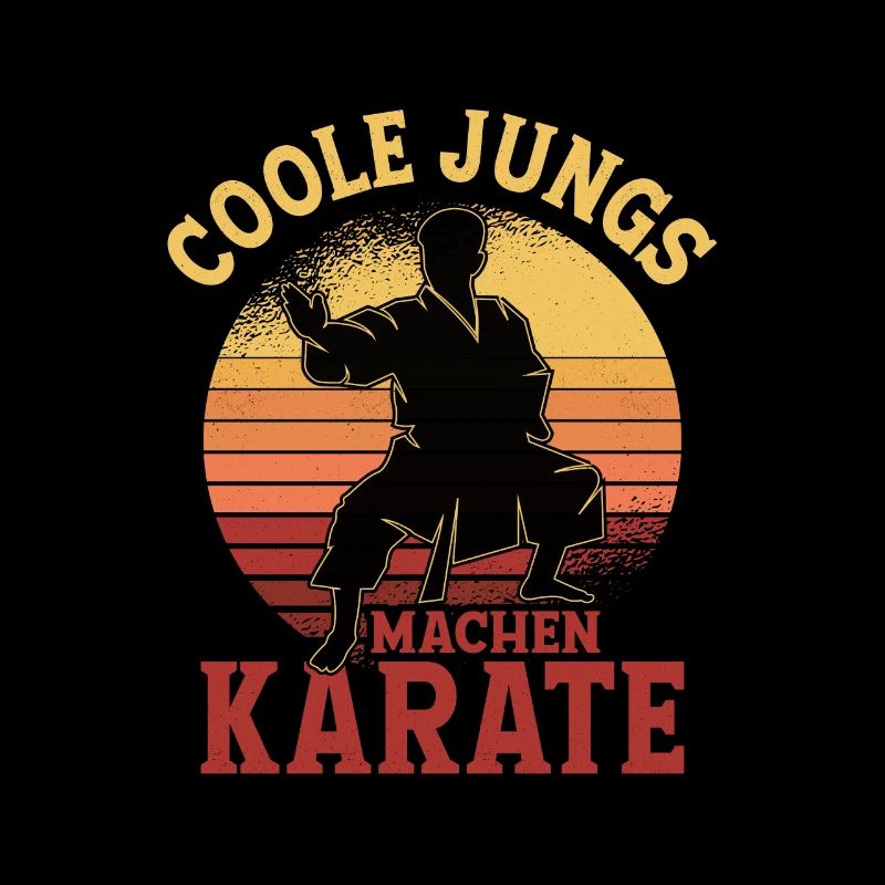 Coole Jungs machen Karate Kampfsport Training