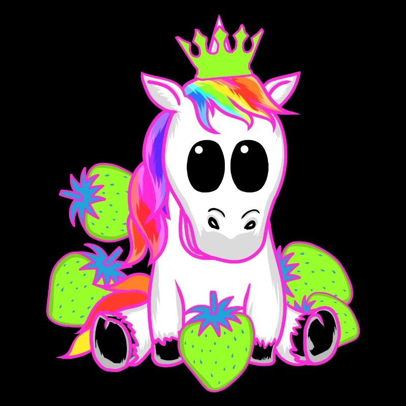 Einhorn Einhörner Erdbeer Prinzessin Fabeltier