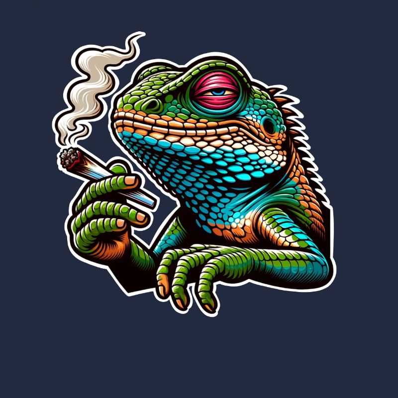 Smoking Cannabis Lizard
