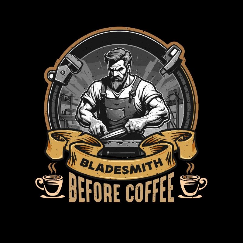 Bladesmith Before Coffee Metal Artist Coffee Lover