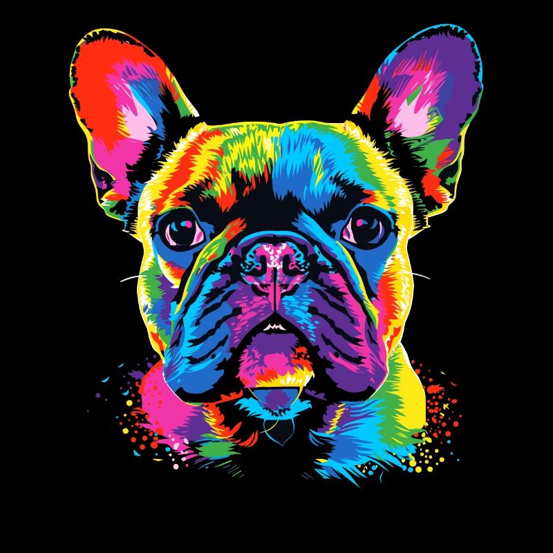Bouledogue français couleurs colorées Pop Art Great Dane
