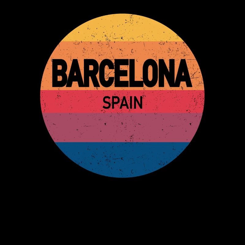 Souvenir rétro coucher de soleil Barcelone Espagne