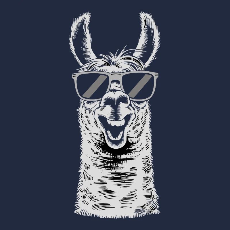 Lama cool avec lunettes de soleil