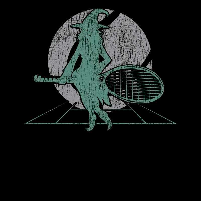 Funny Tennis Player Racket