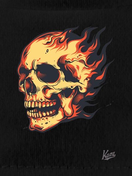 Burning skull