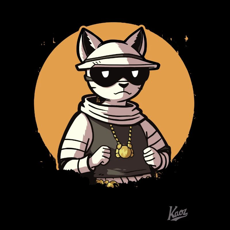 Le chat hip-hop cool, le chat rap musical