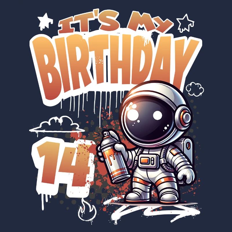 Graffiti astronaute 14e anniversaire