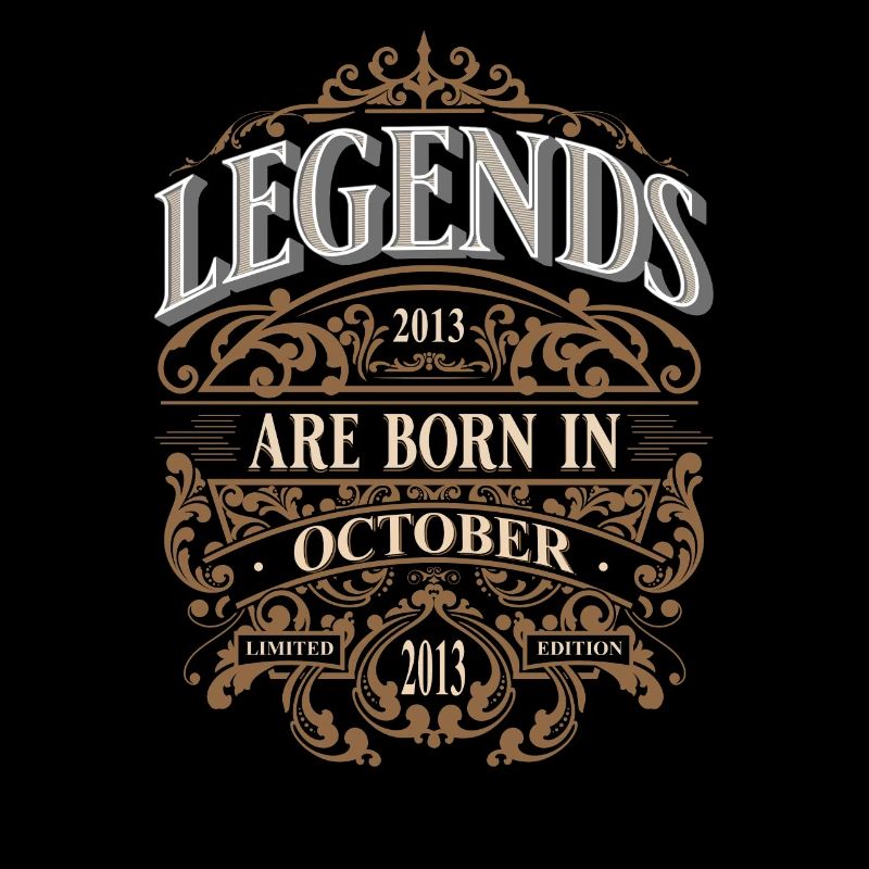 2013 Octobre Né Anniversaire Année de naissance