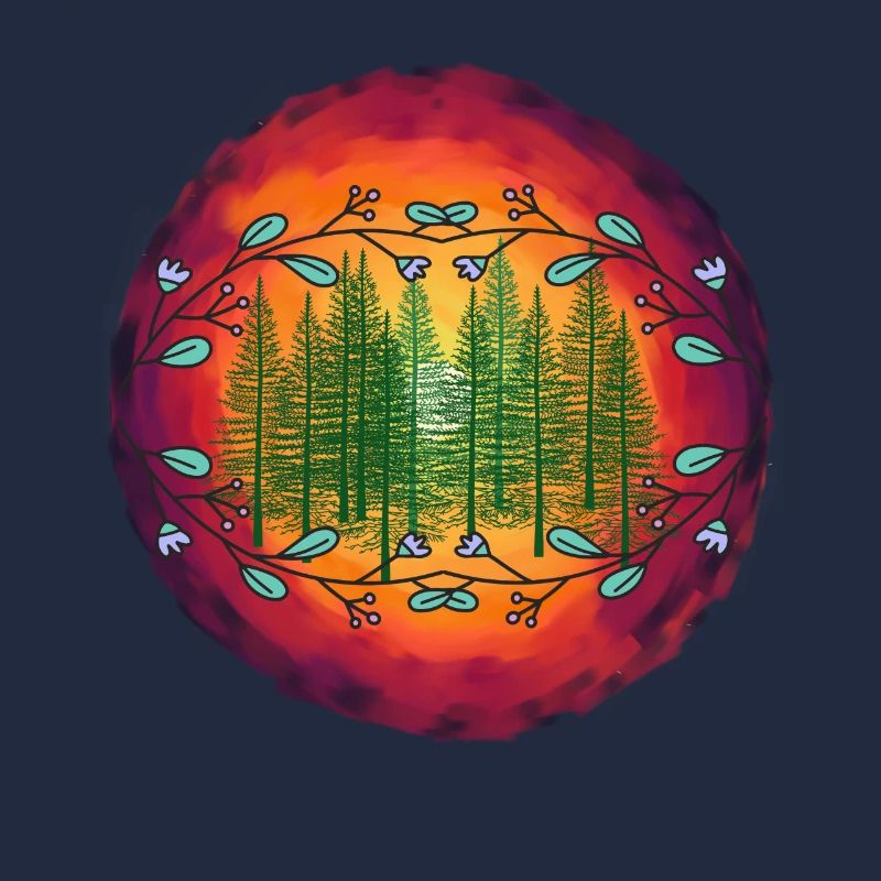 Forest Nature Spruce Coniferous Forest Trees Tree