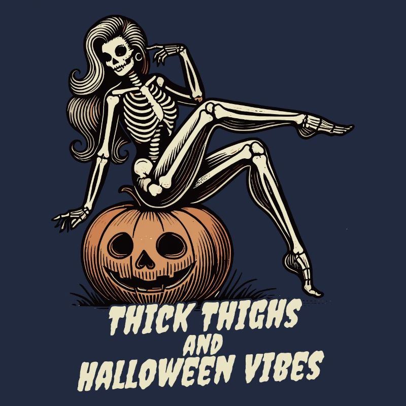 Drôle Halloween Thick Thighs Vibes