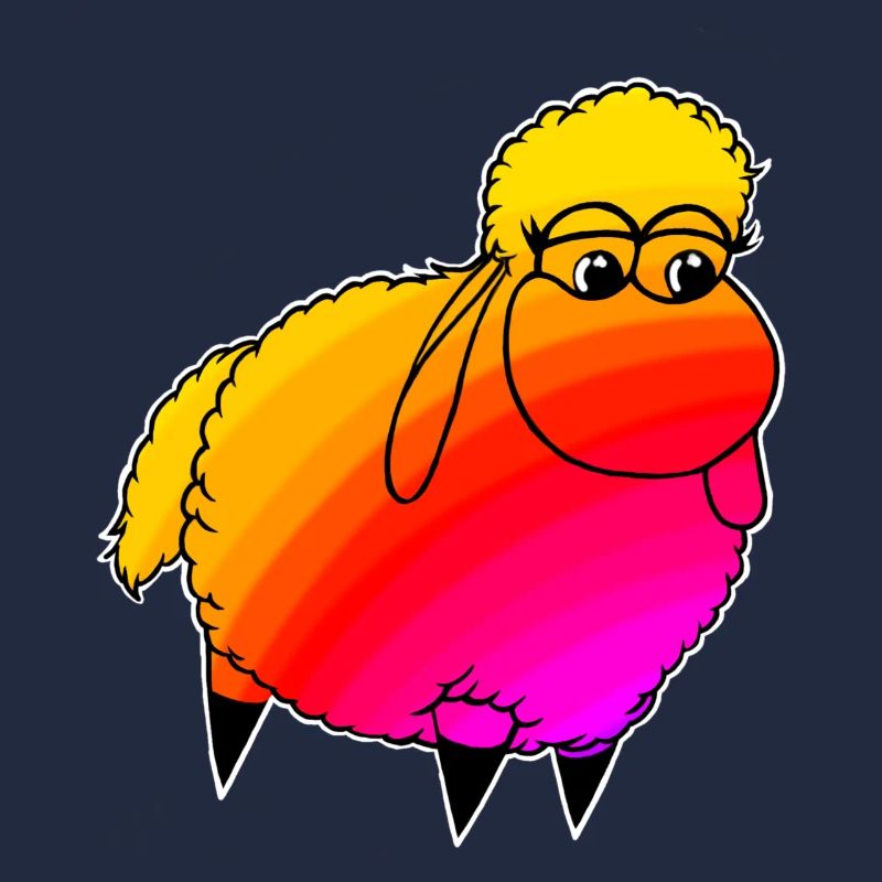 Wolly Sheepling Rainbow Retro wave Gaming