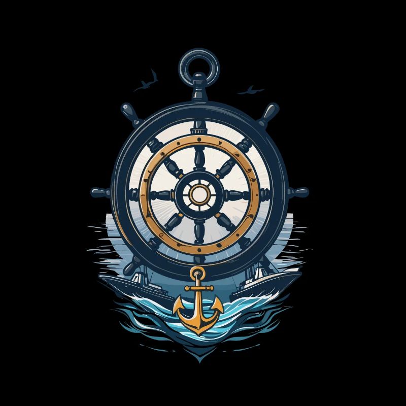 Captain Steering Wheel and Anchor Adventure