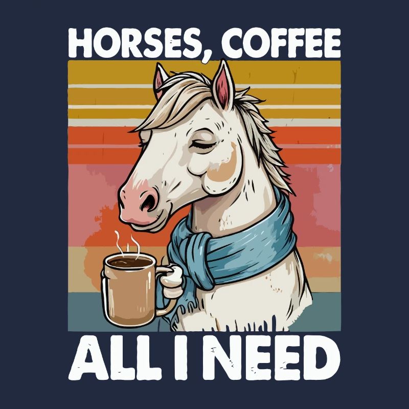Lustiges Pferd Kunst Pferdebesitzer Pferde Kaffee