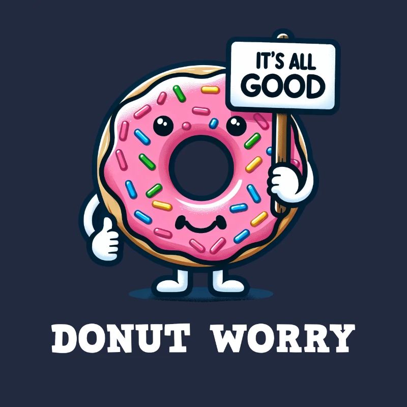Donut Worry Cute Donut Design