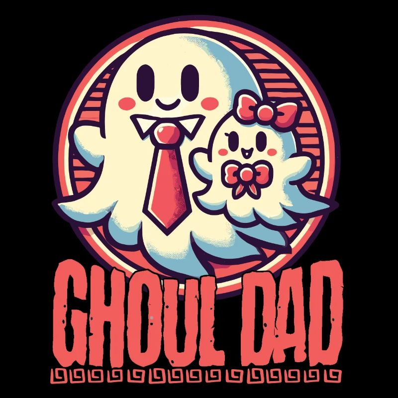 Ghoul Dad Stylish Ghost Motif