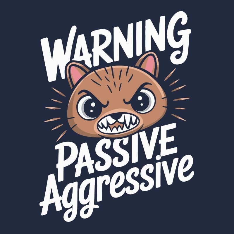 Warning, Passive, Aggressive, Funny Cat