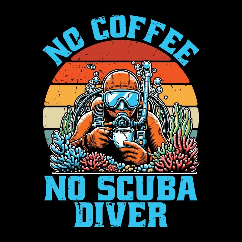 Plongée sous-marine Pas de café Pas de plongée en apnée Amateur de café