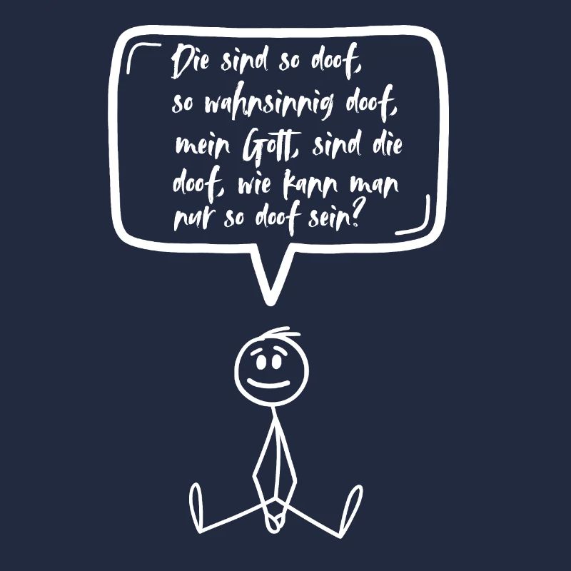 Funny Goofy Stick Figure Statement Speech Bubble