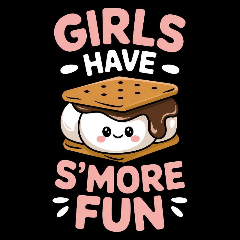 S´More Spruch Marshmallow Camping S´More Geschenk