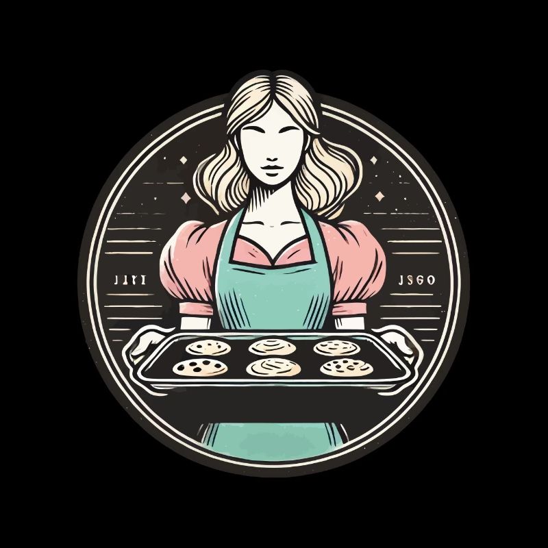 Home-made baker with biscuits