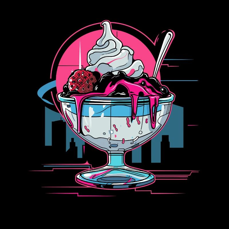 Coupe glacée Retrowave