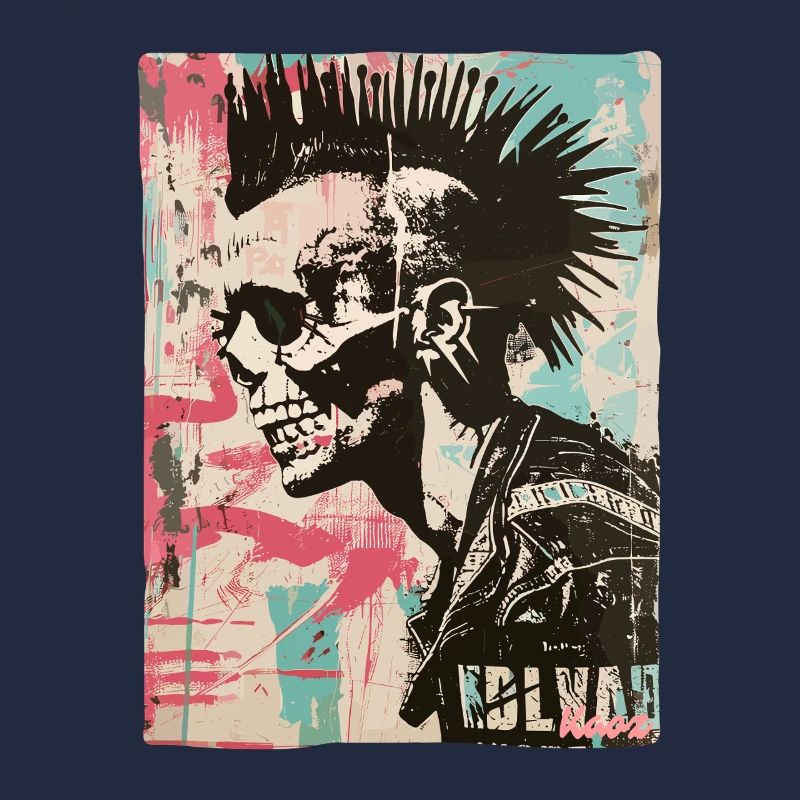 Conception de crâne punk rock