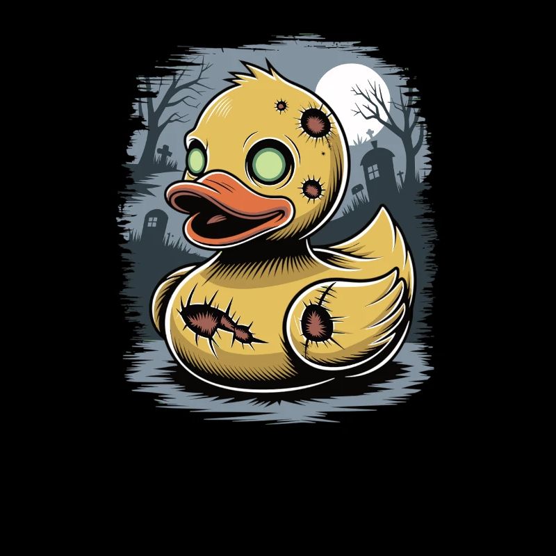 Canard en caoutchouc zombie
