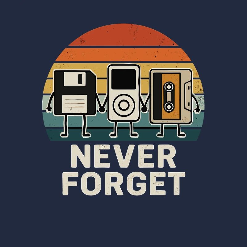 Never Forget – Retro Medien Design