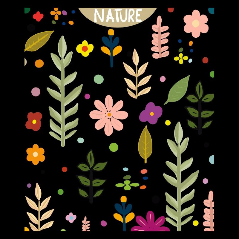 Bright natural floral pattern