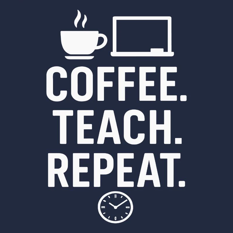 Professeur de café Disant École Vie Quotidienne