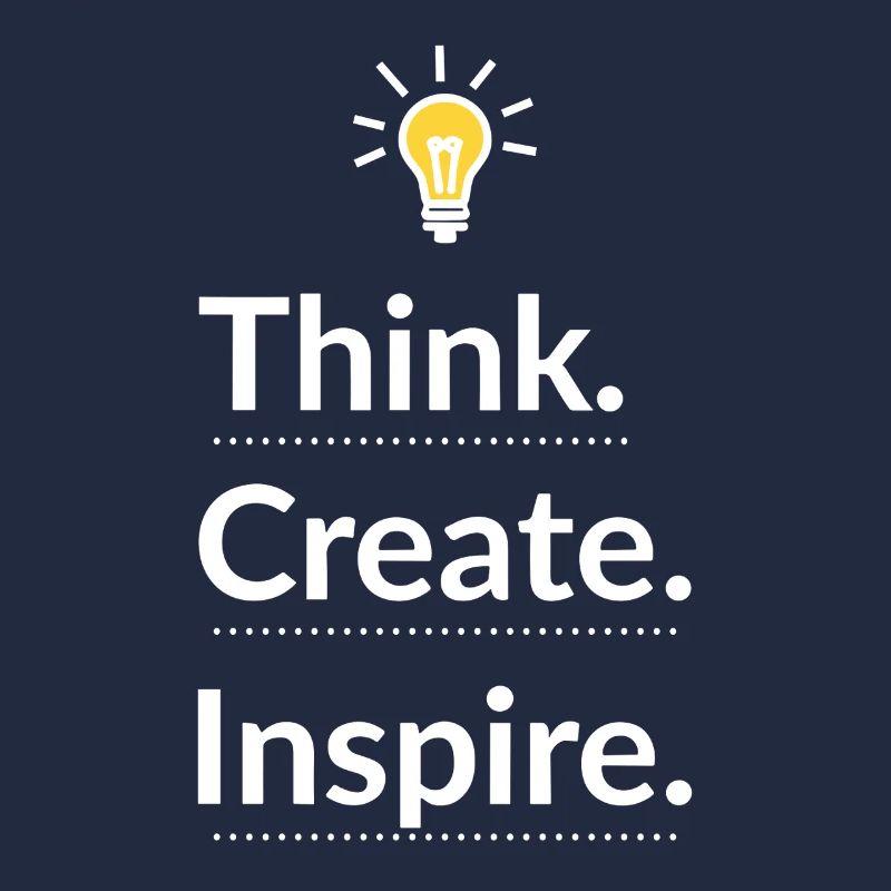 Think Create Inspire Glühbirne