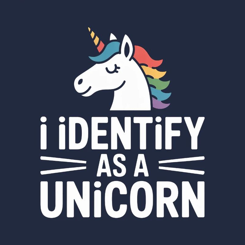 Ich identifiziere mich als Einhorn Design