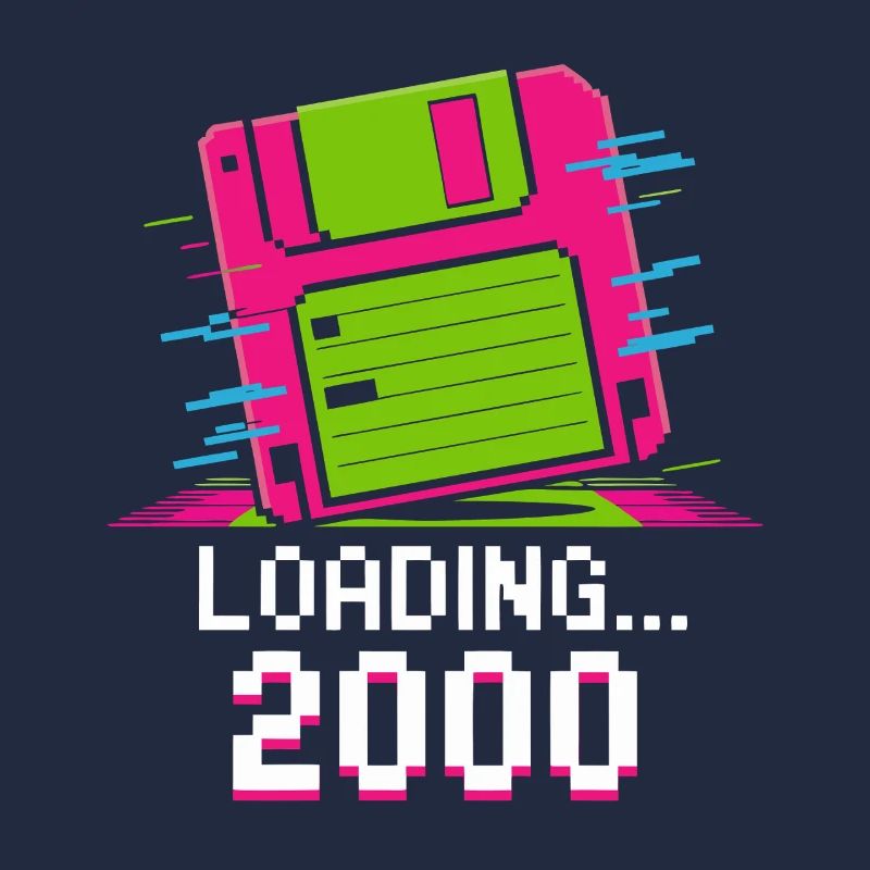 Loading 2000 Disketten-Design Retro Pixel Design