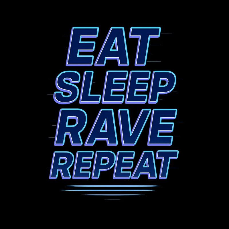 Eat Sleep Rave Repeat Shirt – Lustiges Techno EDM