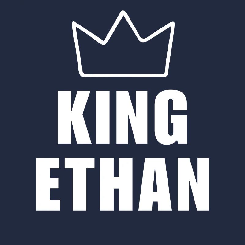 Ethan Name with Letter E - King Crown Shirt