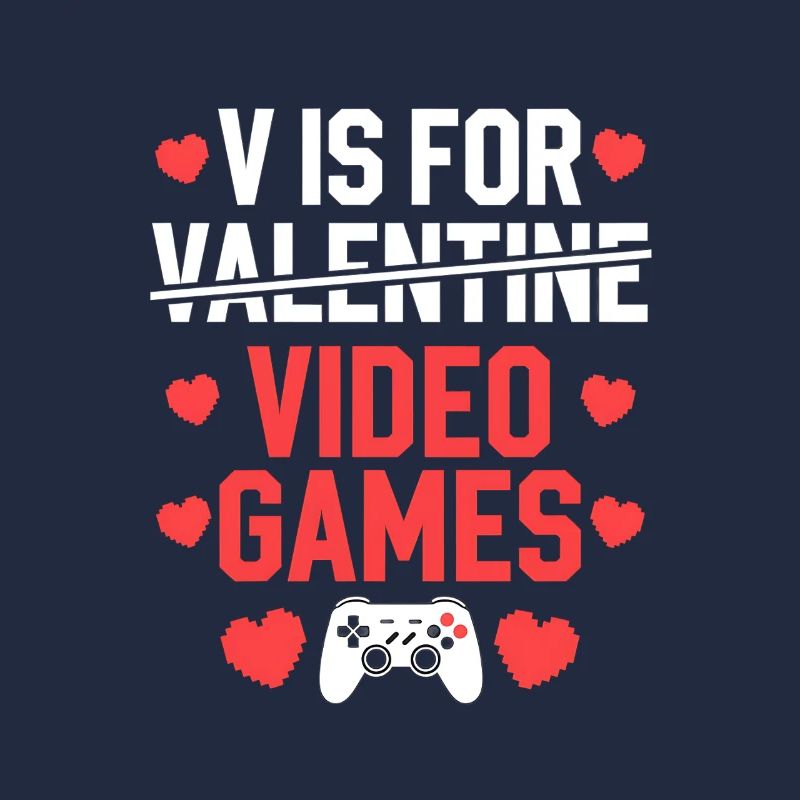 Saint-Valentin Jeux Vidéo Typographie Design