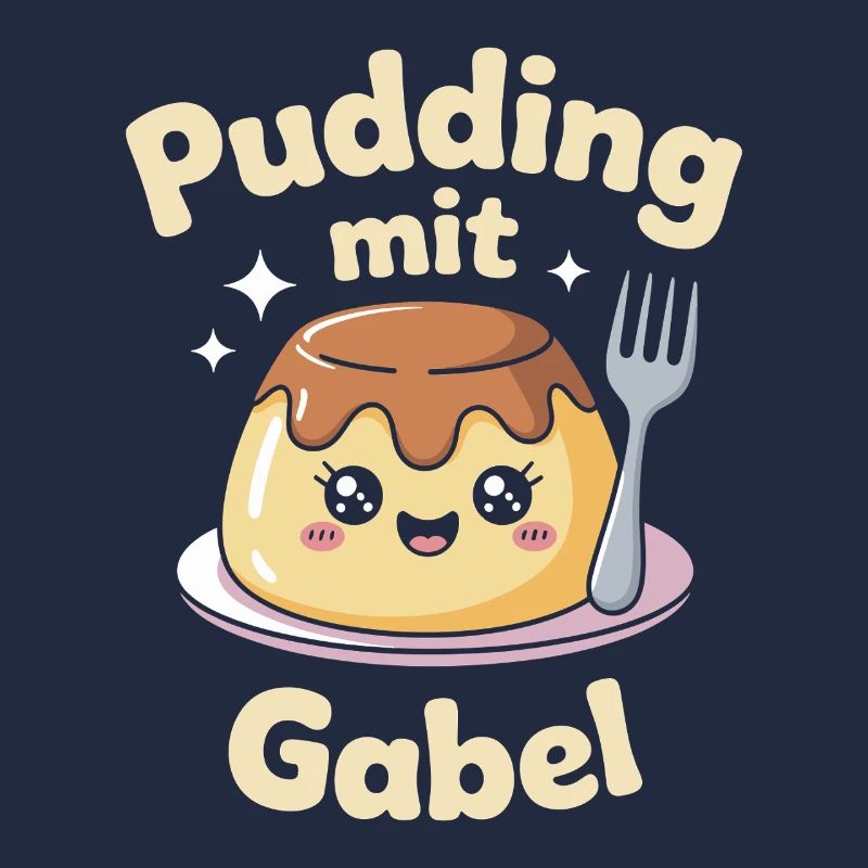 Pudding with fork