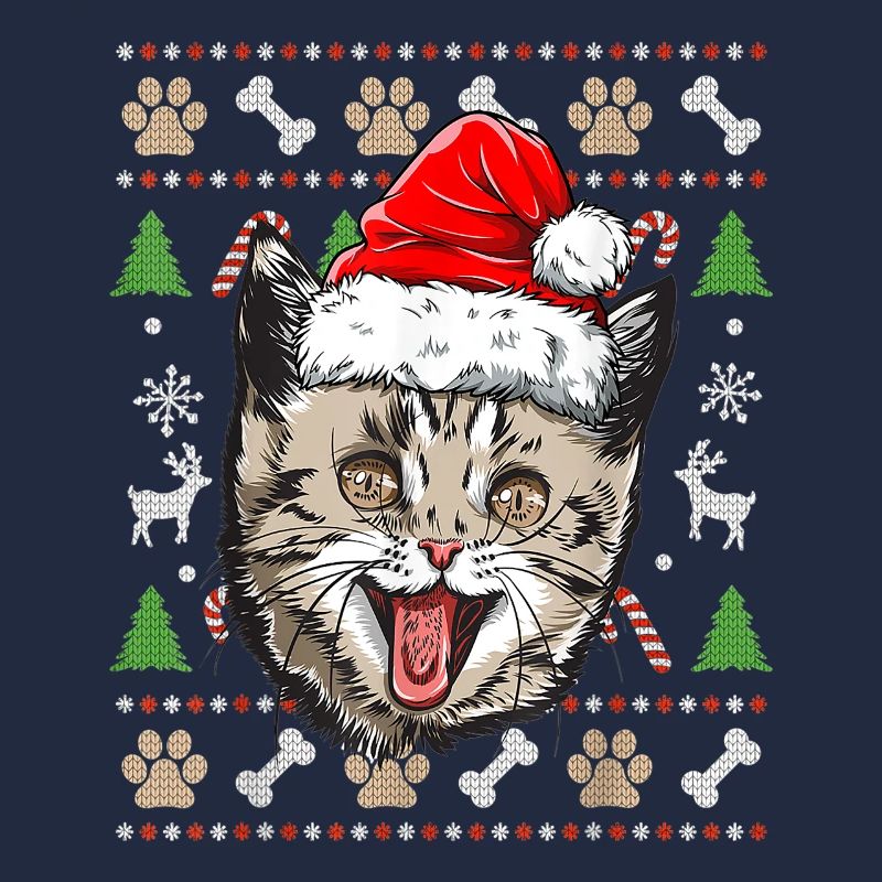 Pull Moche de Noël Chat Mignon idée Cadeau Joyeux