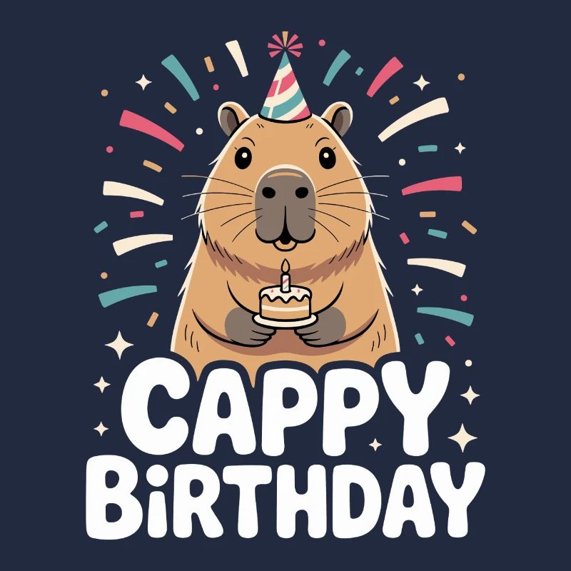 Capybara Birthday Cappy Birthday Funny Capy