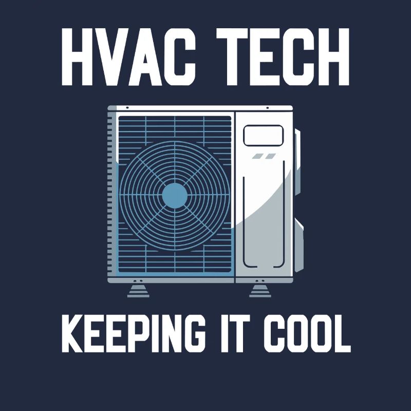 HVAC Tech Keeping It Cool Spruch Techniker