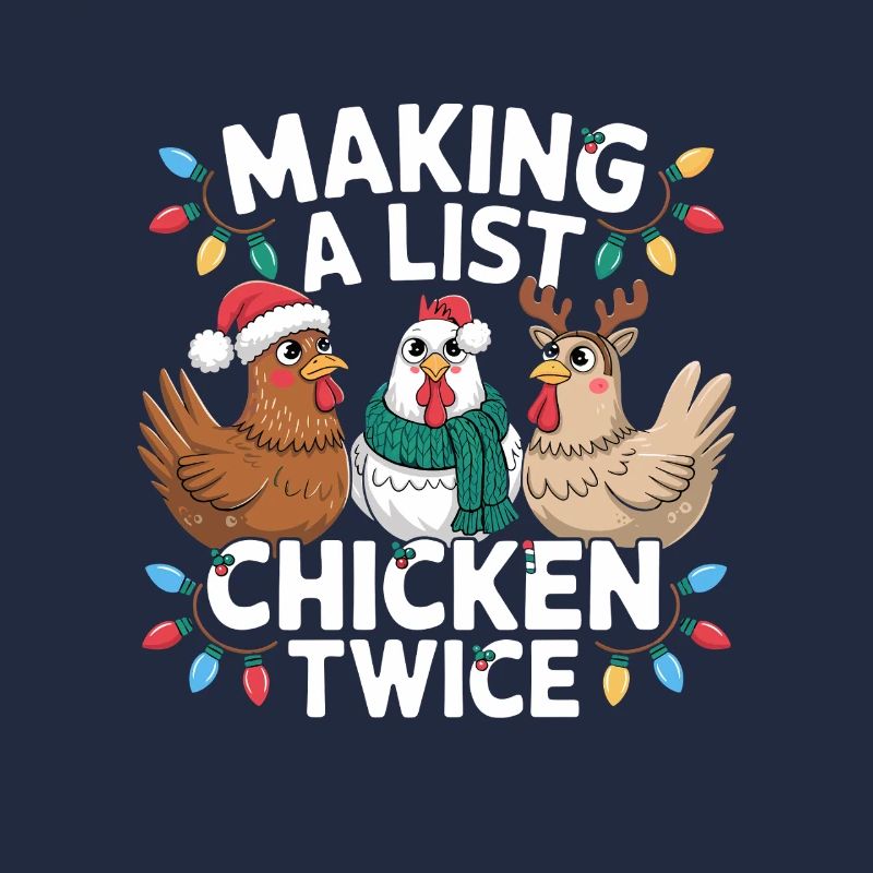 Faire une liste de poulets deux fois Lustiger Weihnachts