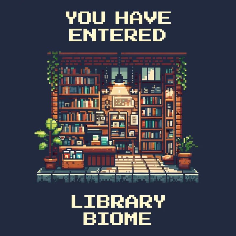 Entrer dans le biome de la bibliothèque | Bibliothèque Lecture de livres