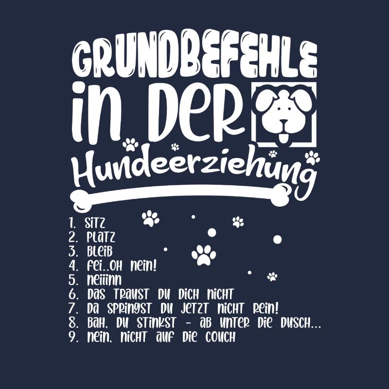 Commandes de base du motif du chien dressé