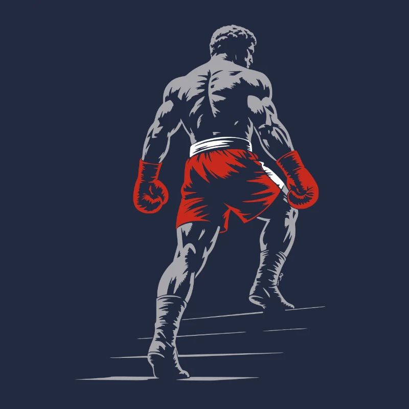 Boxer mit Boxhandschuhen