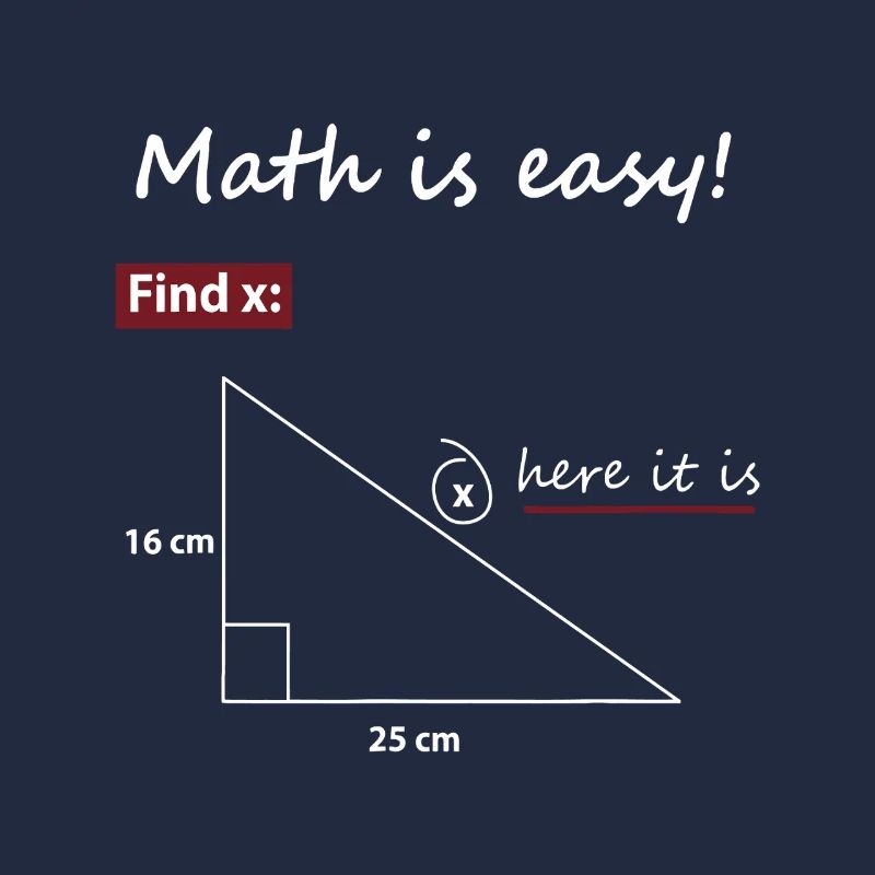 Trouver X Triangle Math Art