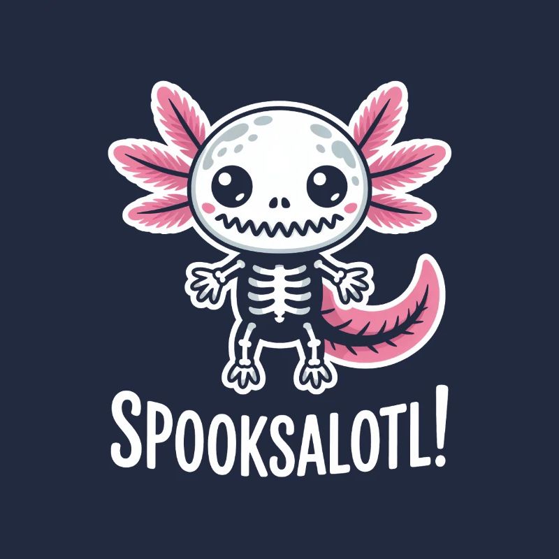Cute Haunted Skeleton with Wings